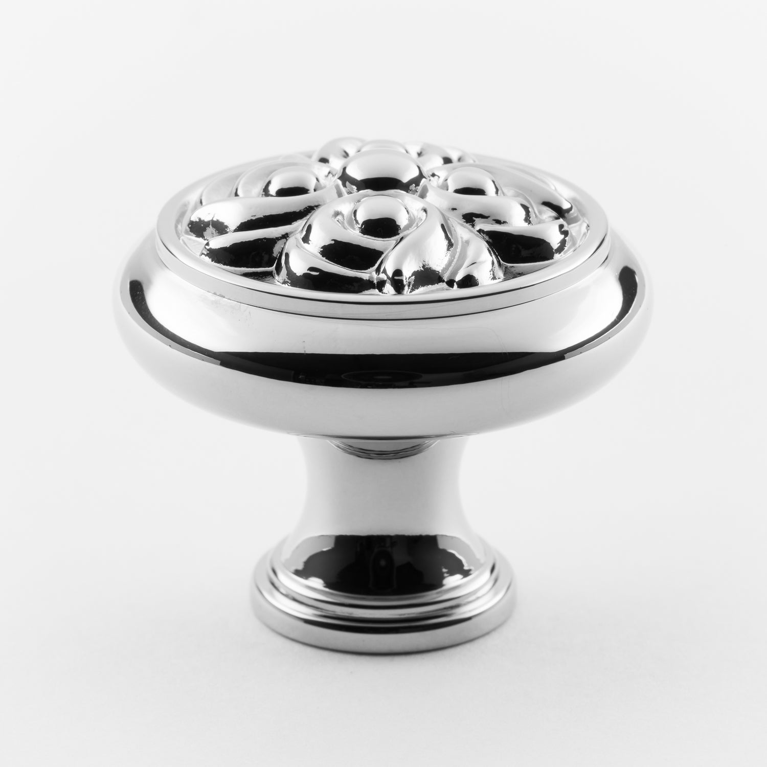 polished chrome knob