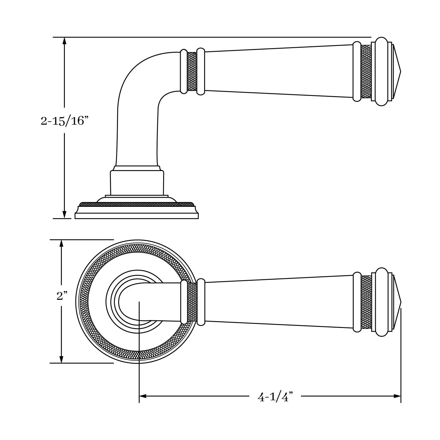 interior lever mortise set