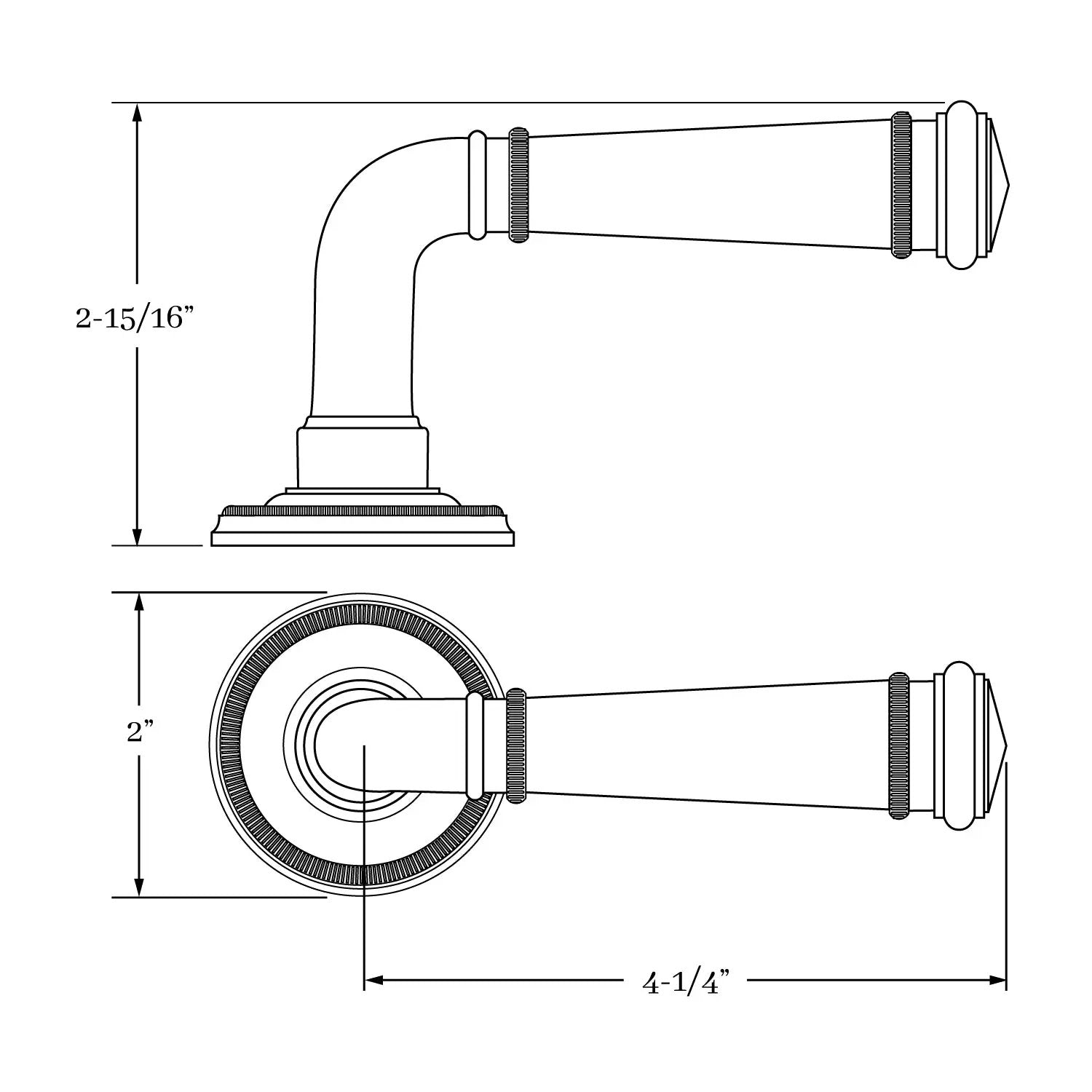 interior lever mortise set