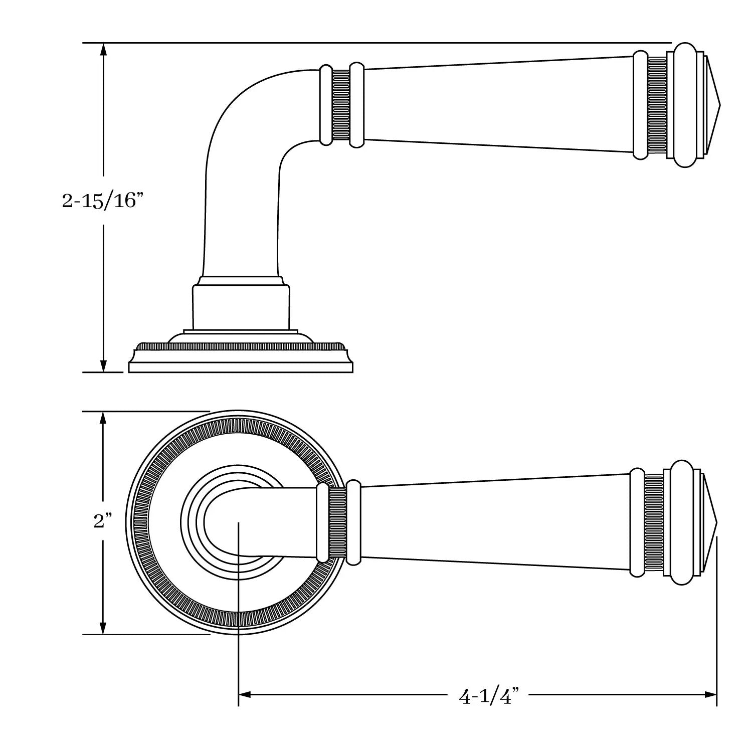 interior lever mortise set