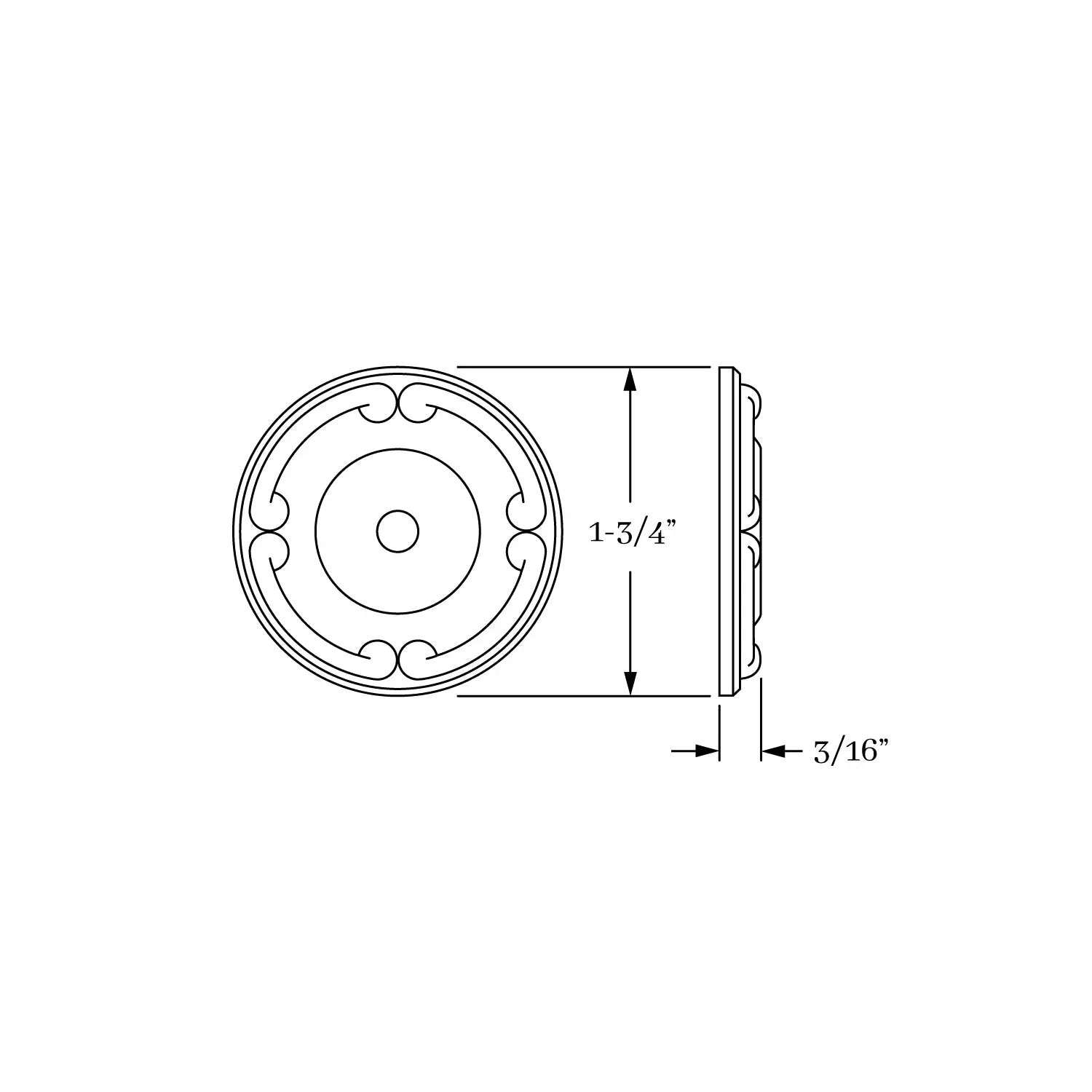 backplate dimension