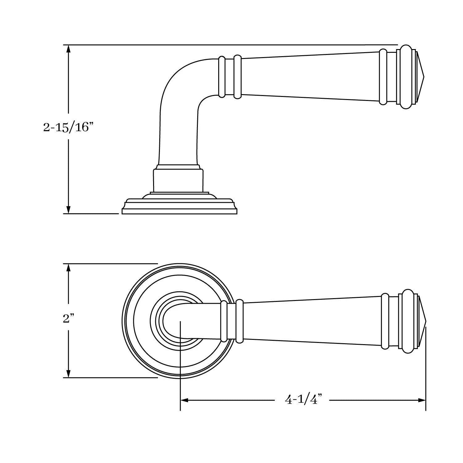 interior lever mortise set
