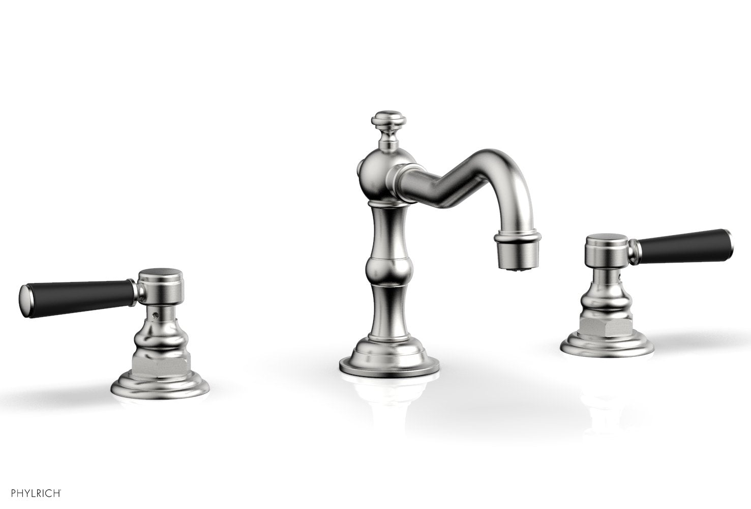 Phylrich HENRI Widespread Faucet - Satin Black Lever Handles by Phylrich