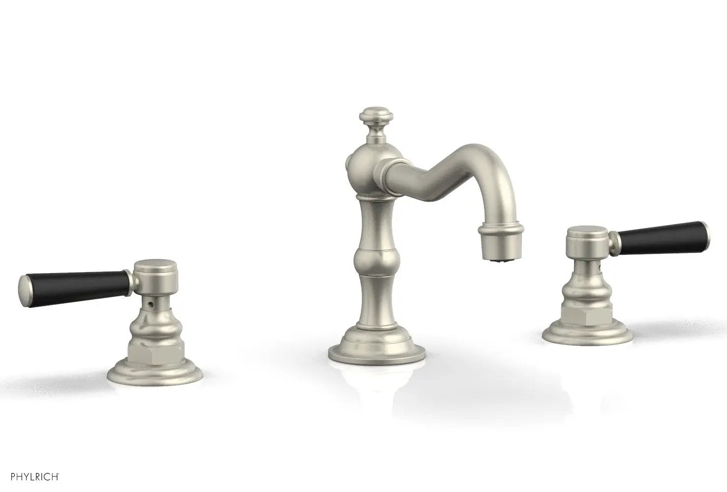 Phylrich HENRI Widespread Faucet - Satin Black Lever Handles by Phylrich