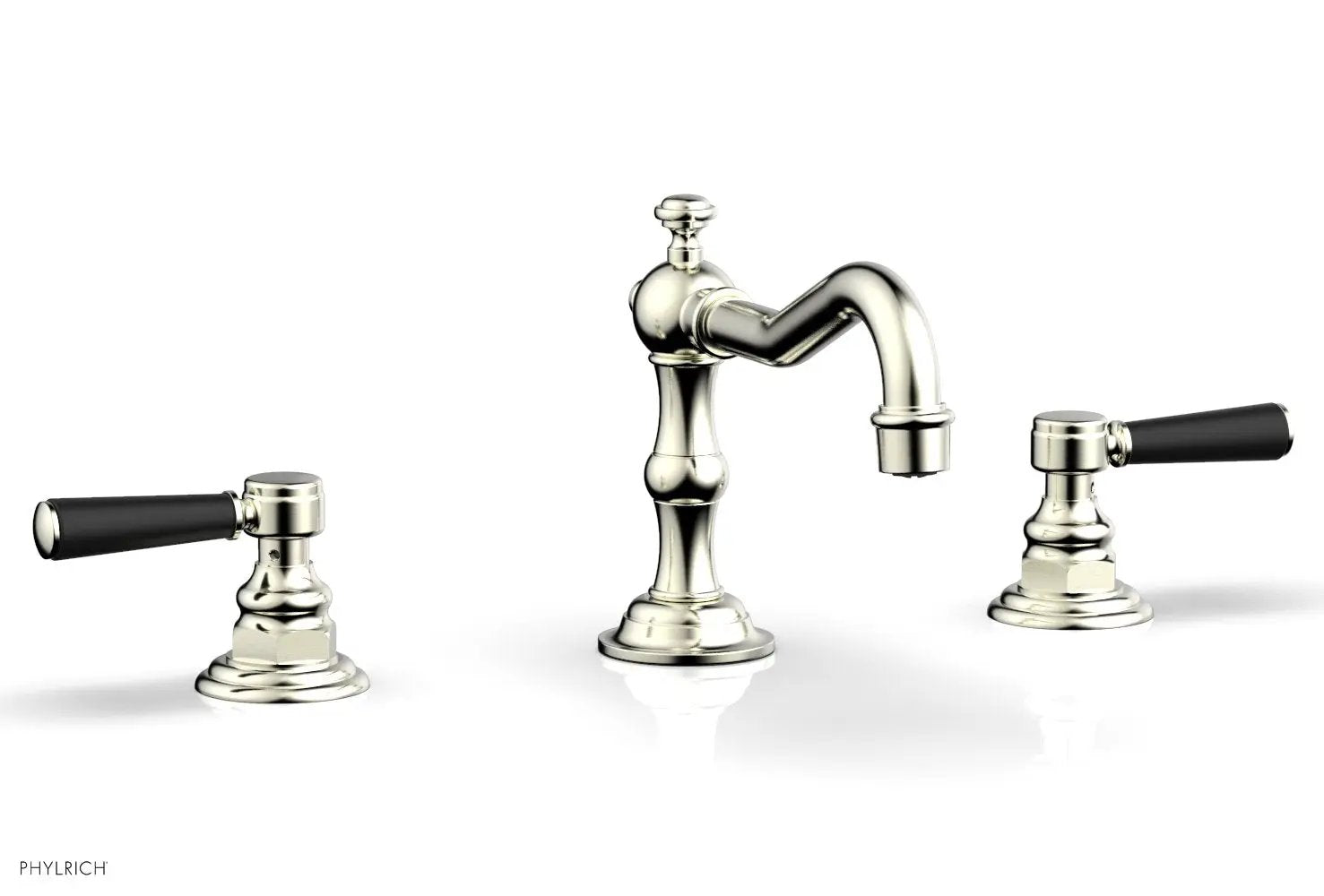 Phylrich HENRI Widespread Faucet - Satin Black Lever Handles by Phylrich