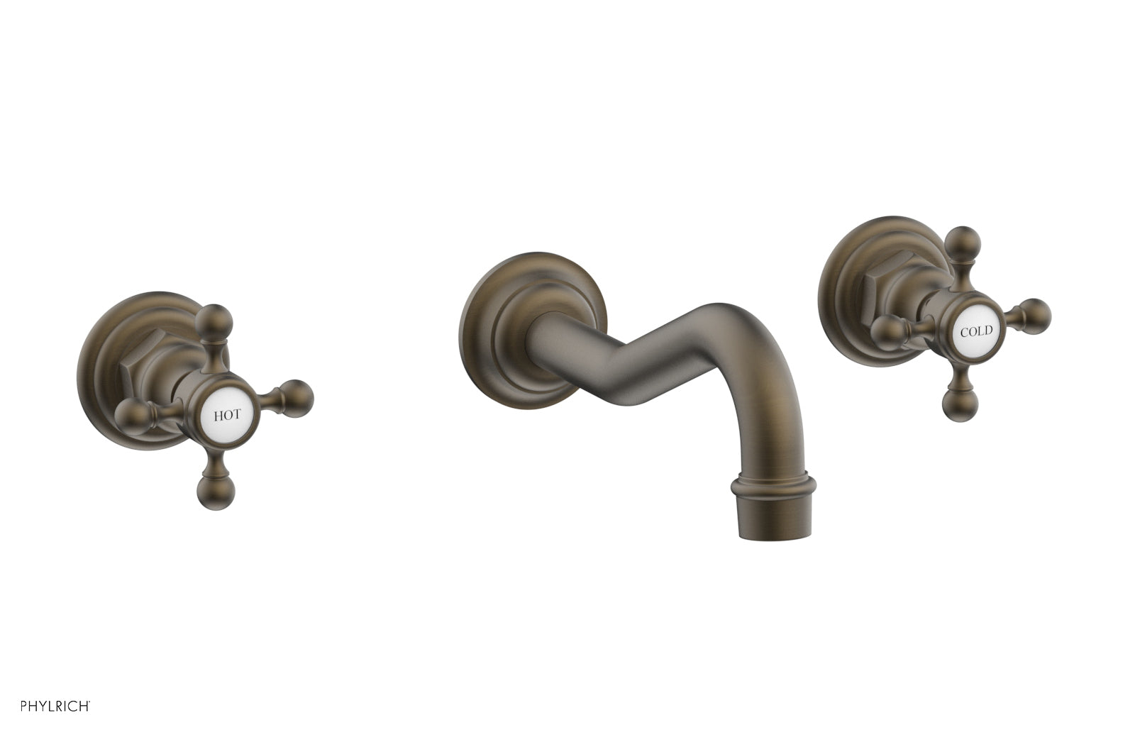 Phylrich HENRI Wall Tub Set - Cross Handle