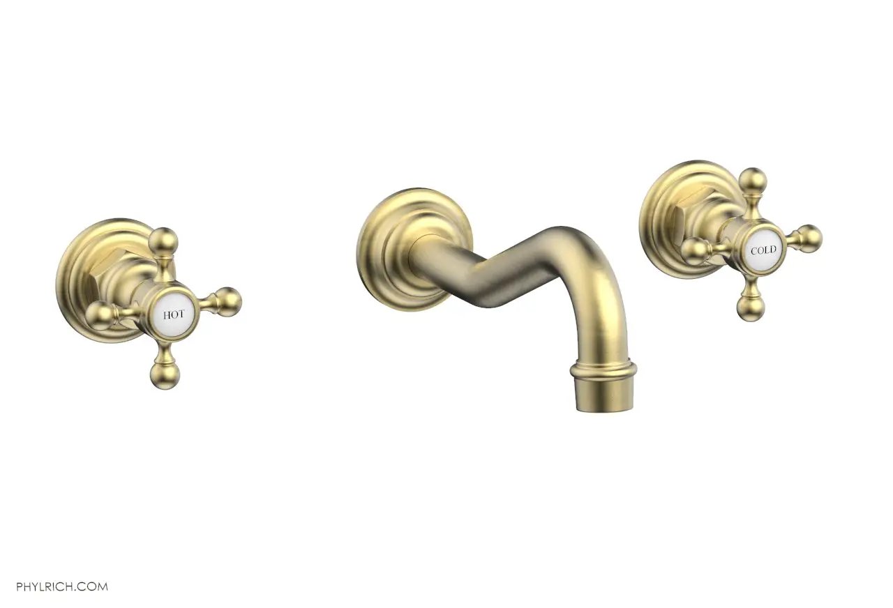 Phylrich HENRI Wall Lavatory Set With Cross Handles by Phylrich