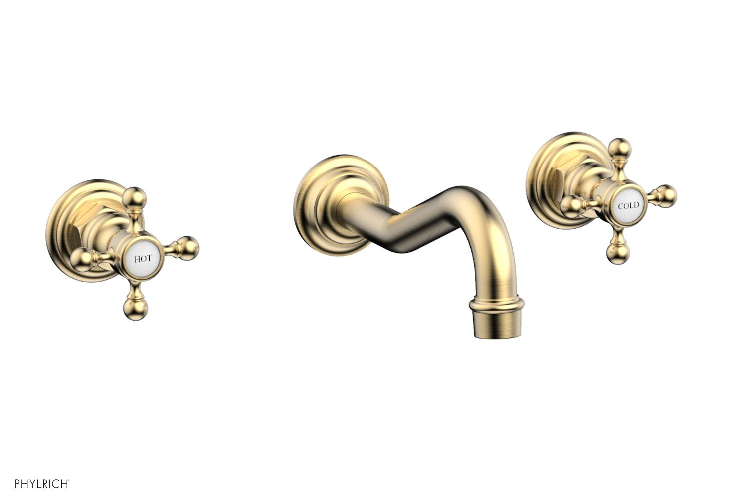 Phylrich HENRI Wall Lavatory Set With Cross Handles by Phylrich