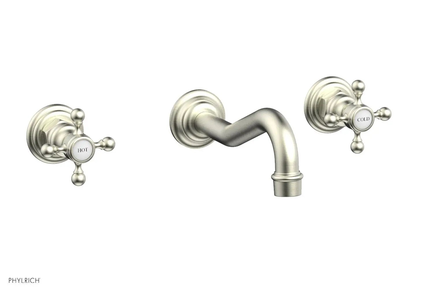 Phylrich HENRI Wall Lavatory Set With Cross Handles by Phylrich