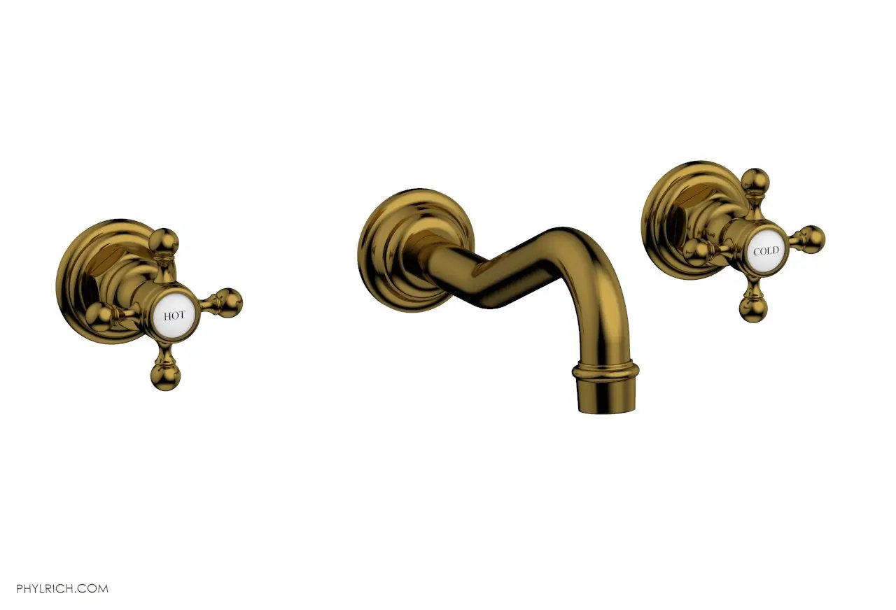 Phylrich HENRI Wall Lavatory Set With Cross Handles by Phylrich