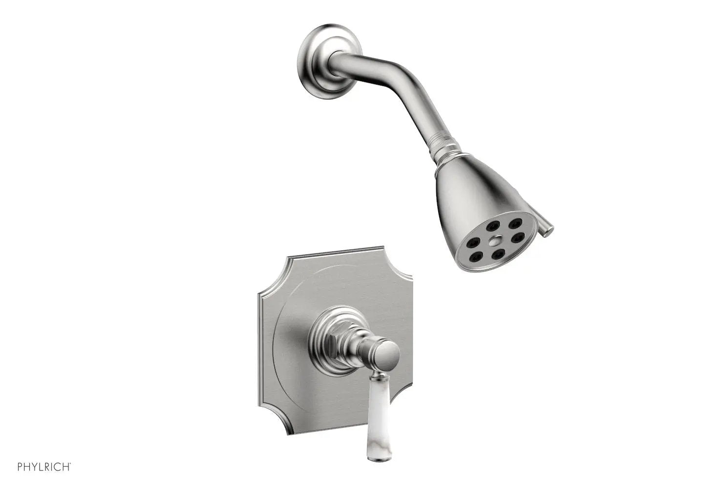 Phylrich HENRI Pressure Balance Shower Set - White Marble Handle by Phylrich