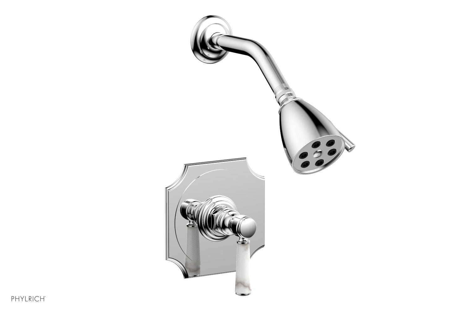 polished chrome shower set