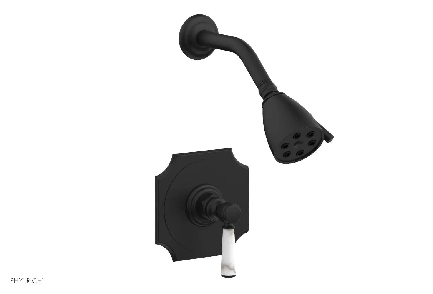 Phylrich HENRI Pressure Balance Shower Set - White Marble Handle by Phylrich