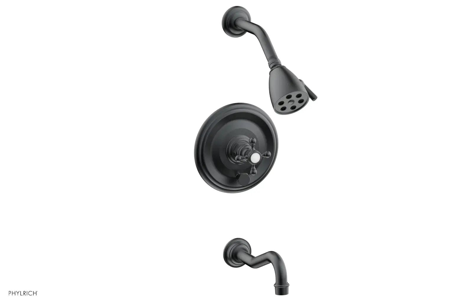 Phylrich HENRI Pressure Balance Tub and Shower Set - Cross Handle by Phylrich