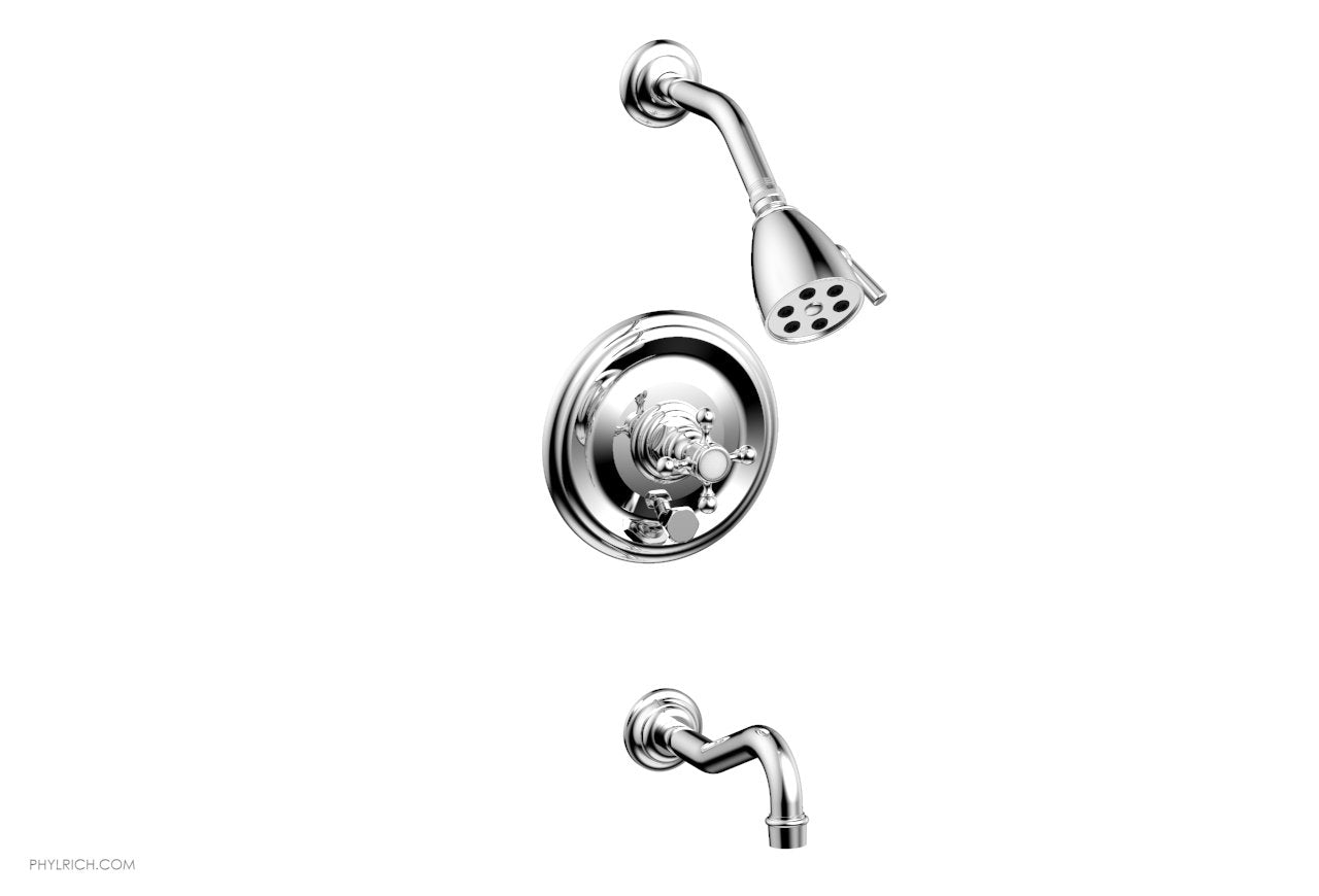 polished chrome shower set
