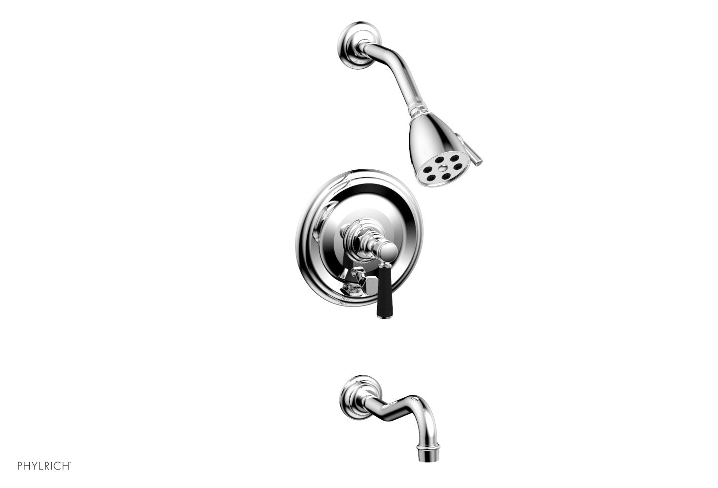 polished chrome shower set