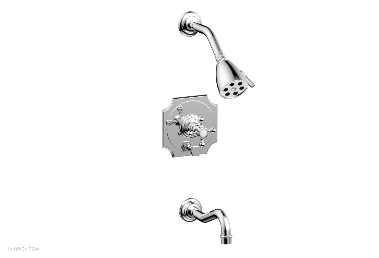 polished chrome shower set