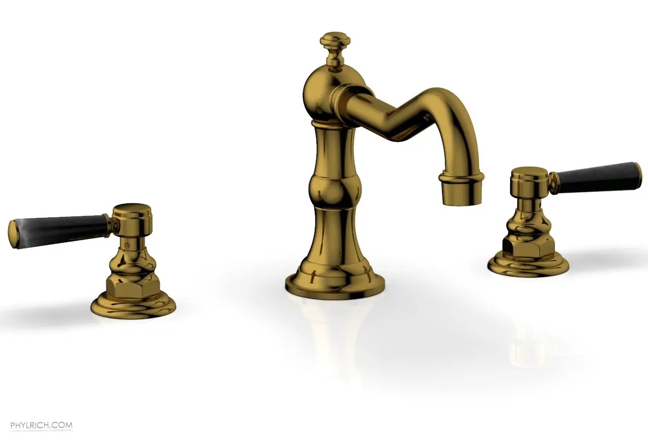Phylrich HENRI Deck Tub Set - Marble Lever Handles by Phylrich