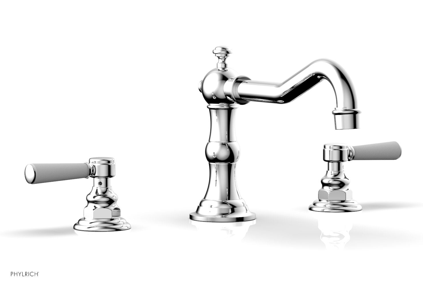 polished chrome deck tub set