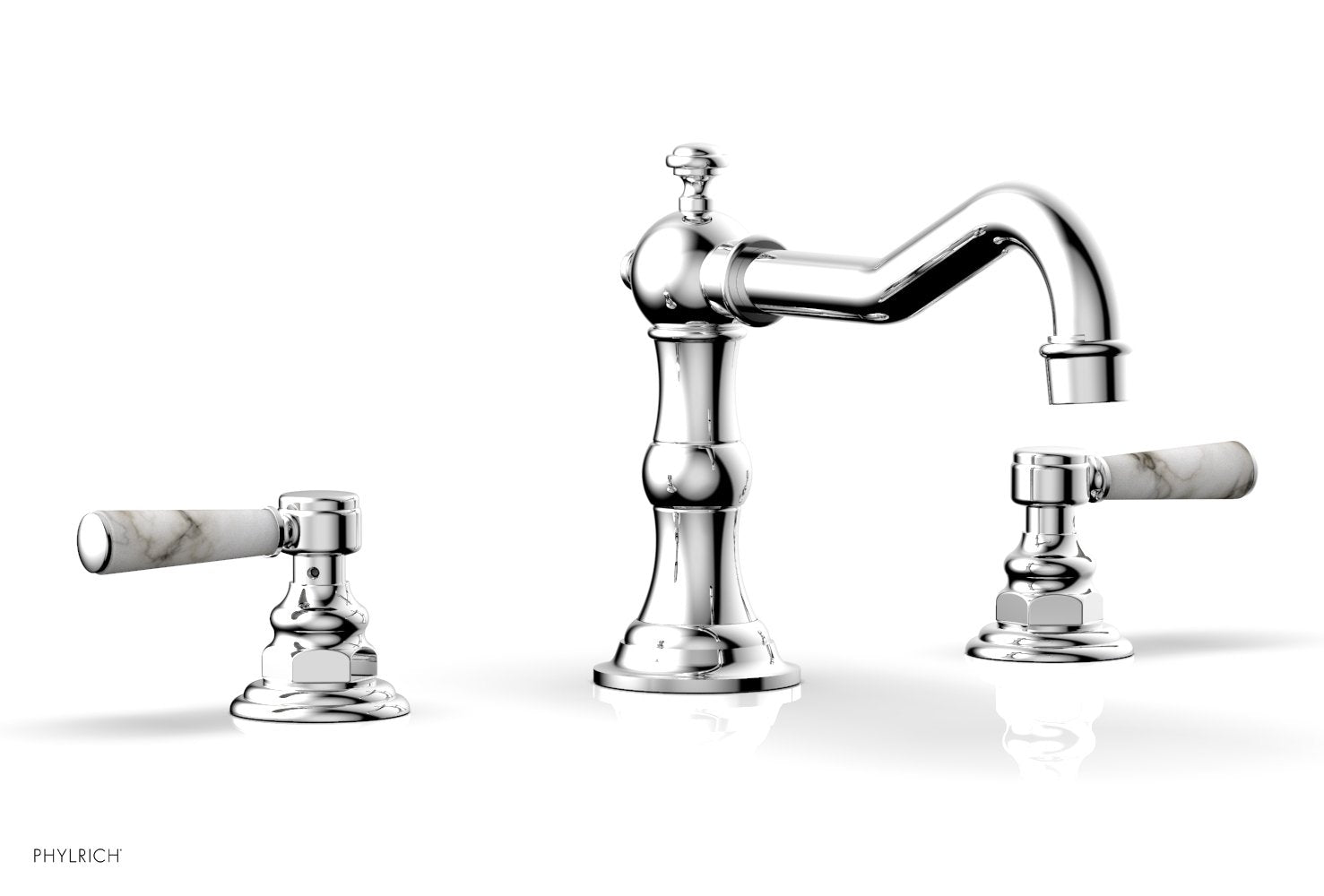 polished chrome deck tub set