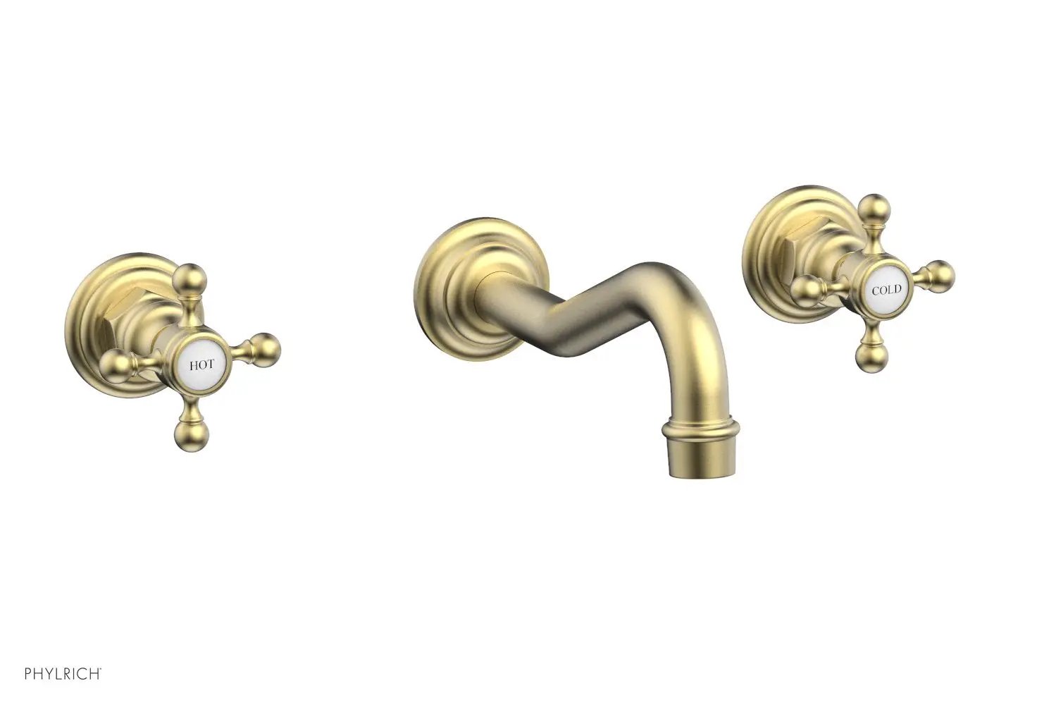 Phylrich HENRI Wall Tub Set - Cross Handle by Phylrich