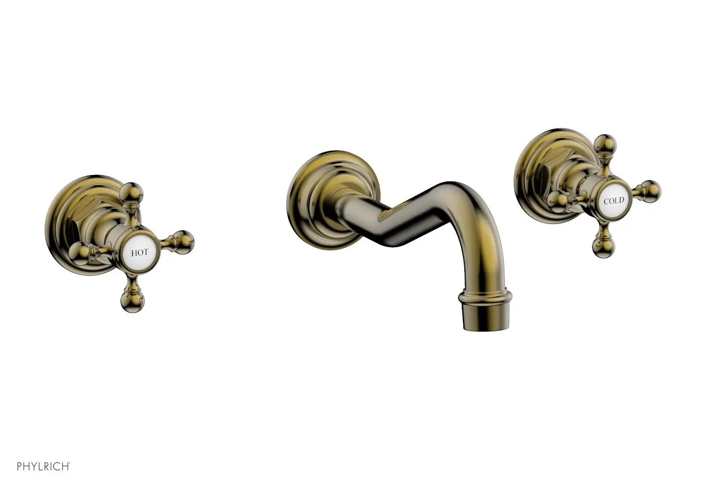 Phylrich HENRI Wall Tub Set - Cross Handle by Phylrich