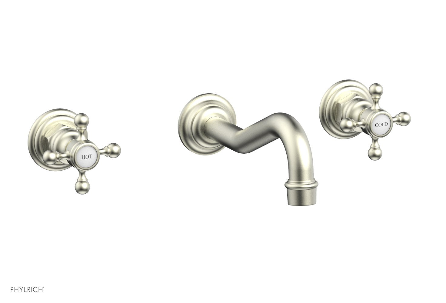 Phylrich HENRI Wall Tub Set - Cross Handle