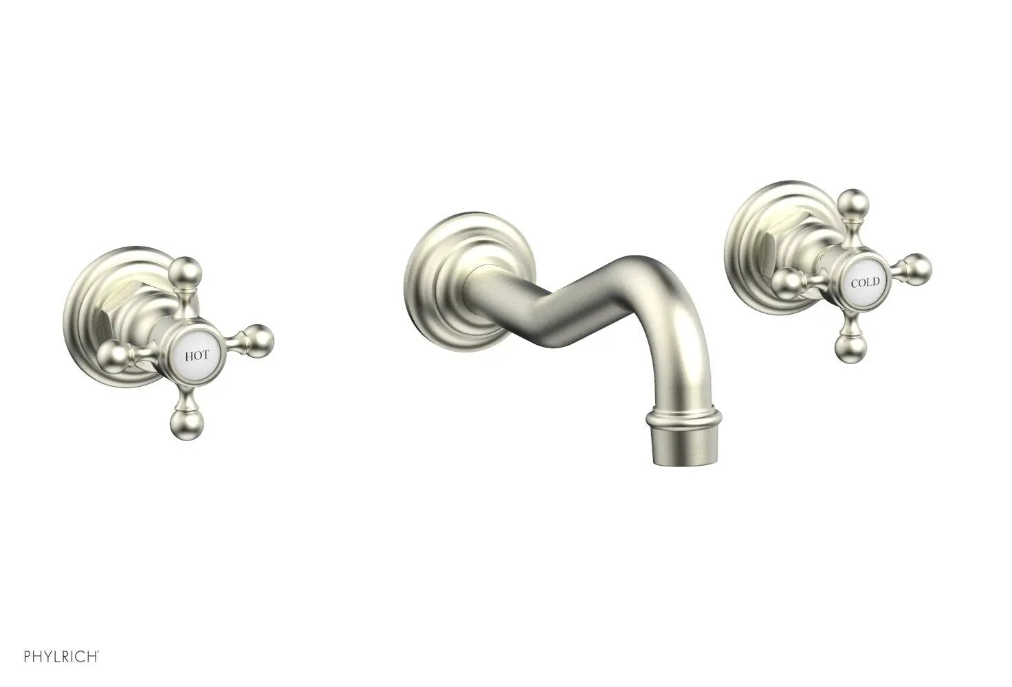 Phylrich HENRI Wall Tub Set - Cross Handle by Phylrich