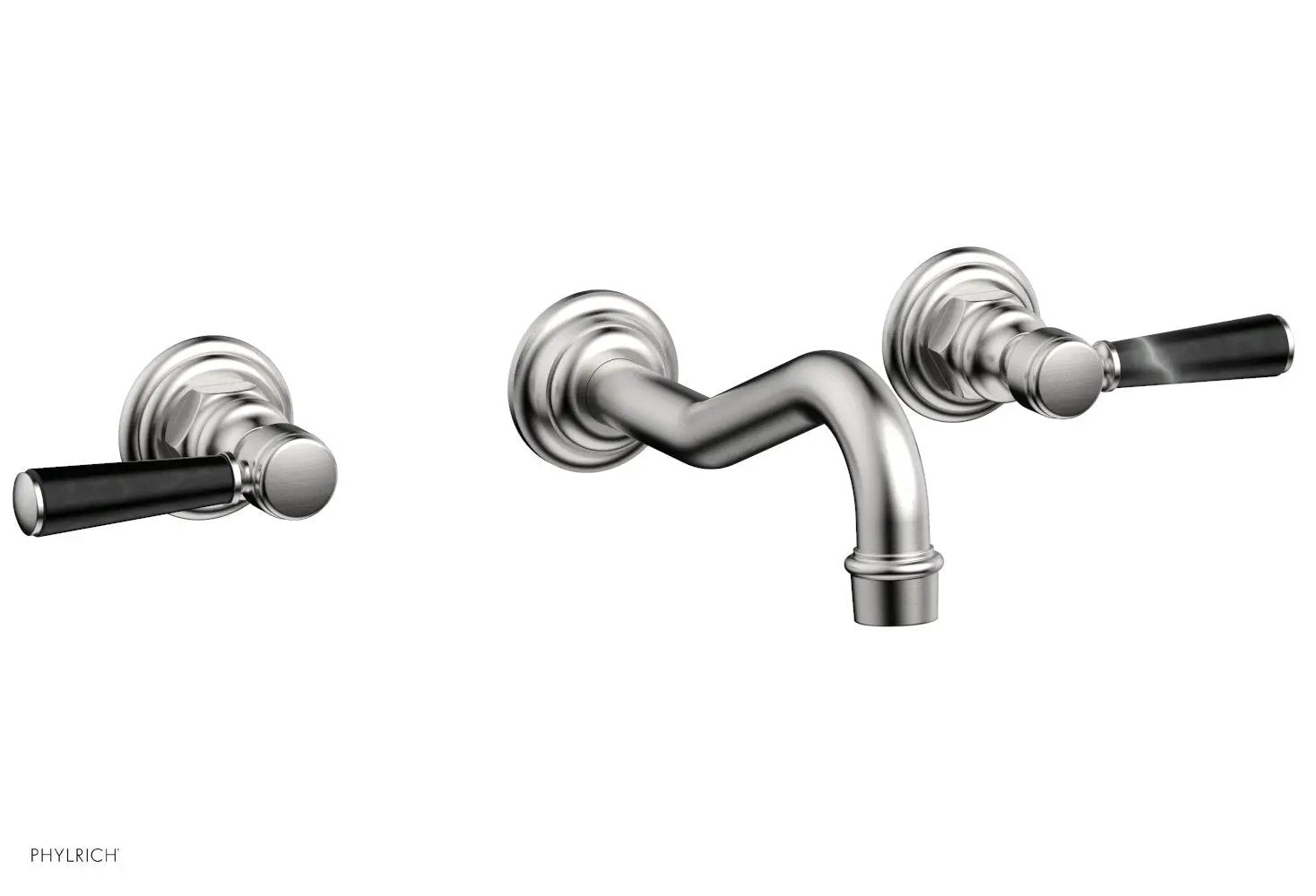 Phylrich HENRI Wall Tub Set - Marble Lever Handles by Phylrich