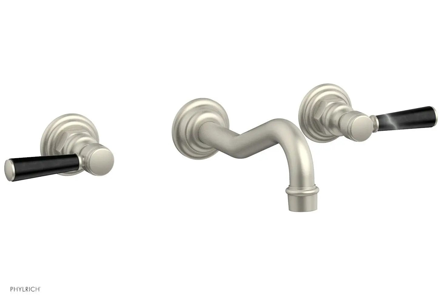 Phylrich HENRI Wall Tub Set - Marble Lever Handles by Phylrich