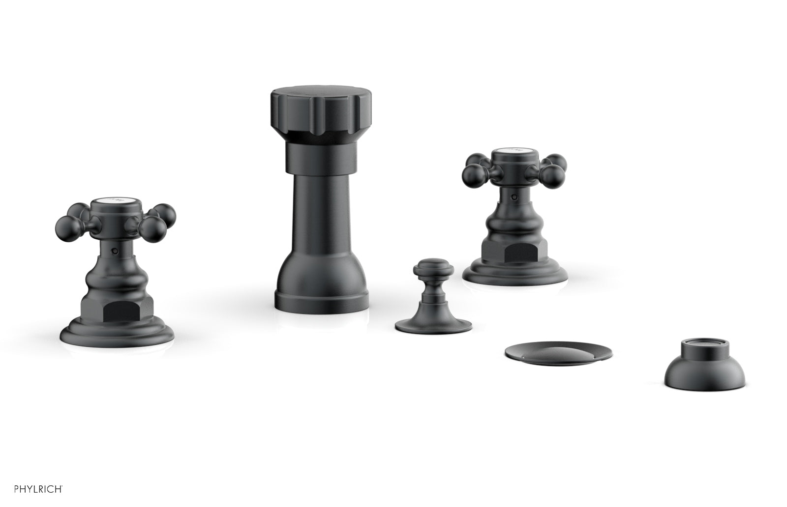 Phylrich HENRI Four Hole Bidet Set - Cross Handles