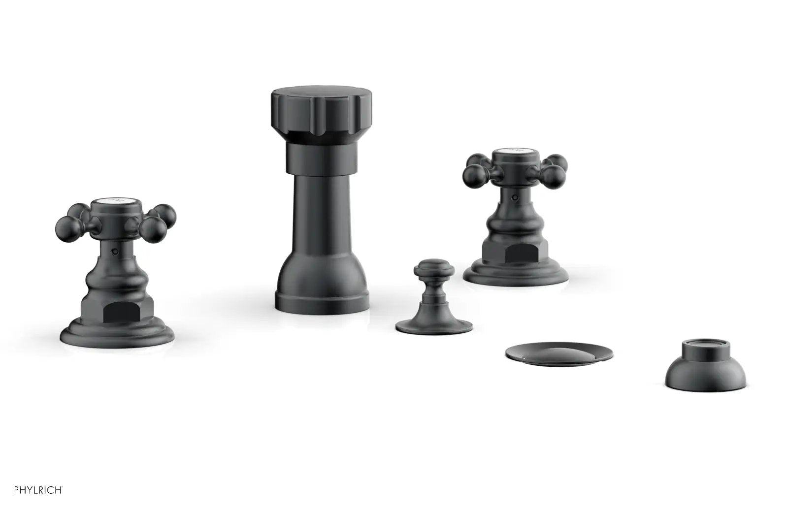 Phylrich HENRI Four Hole Bidet Set - Cross Handles by Phylrich