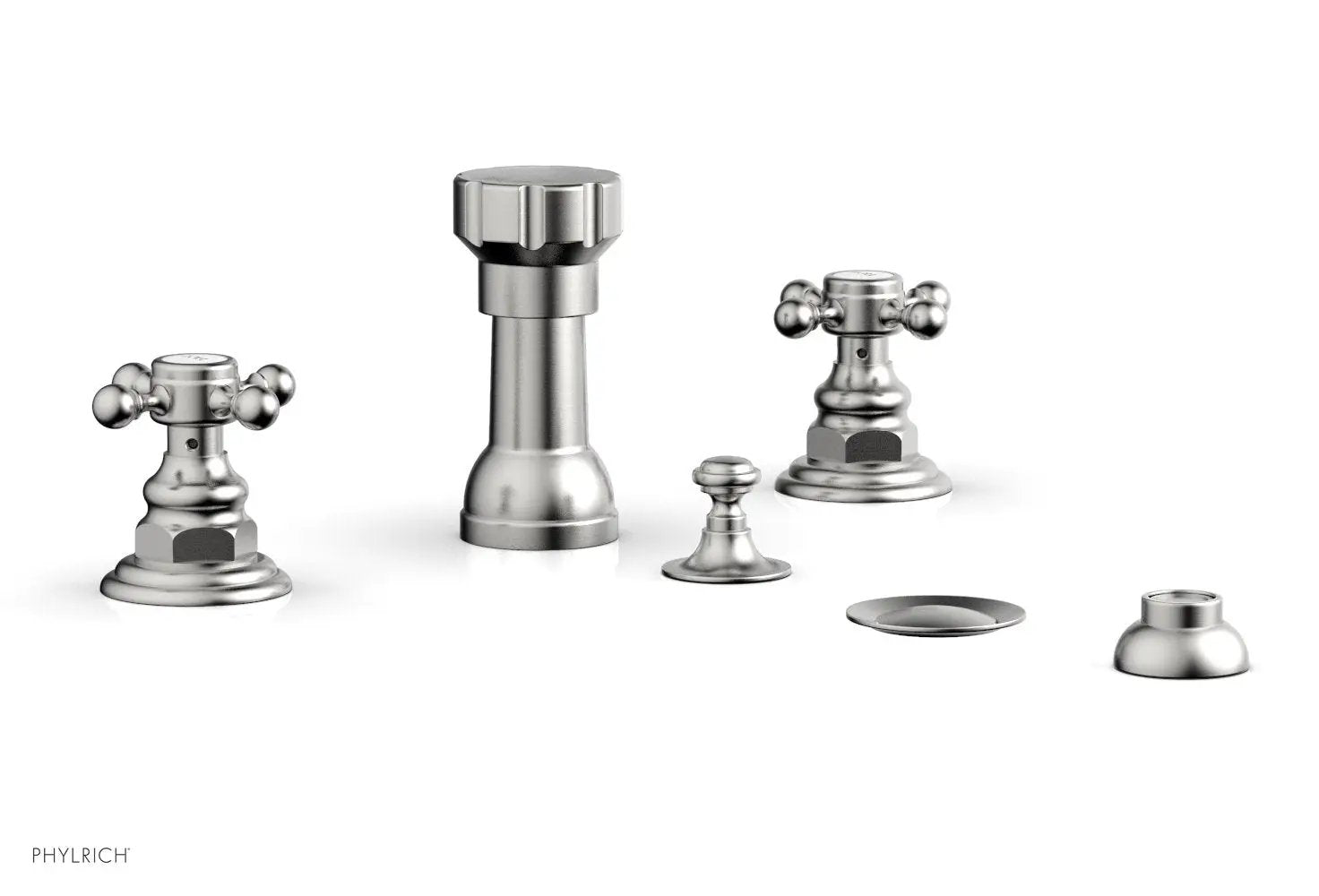 Phylrich HENRI Four Hole Bidet Set - Cross Handles by Phylrich