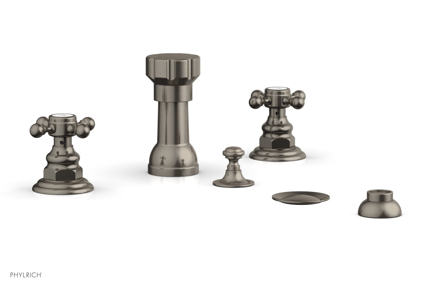 Phylrich HENRI Four Hole Bidet Set - Cross Handles by Phylrich