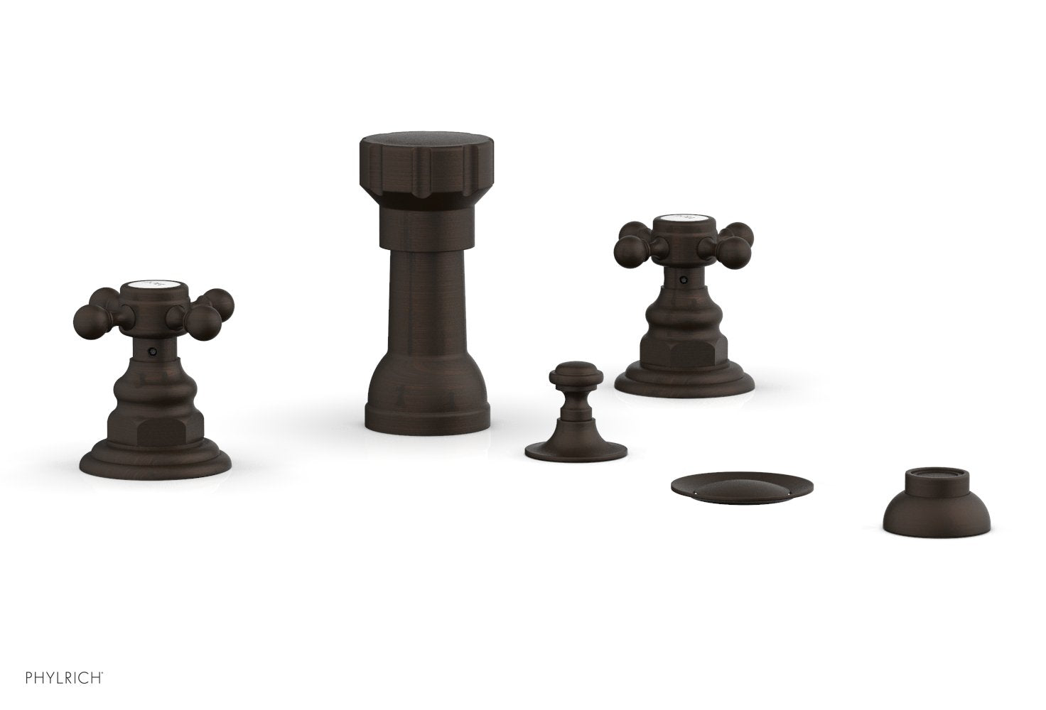 Phylrich HENRI Four Hole Bidet Set - Cross Handles