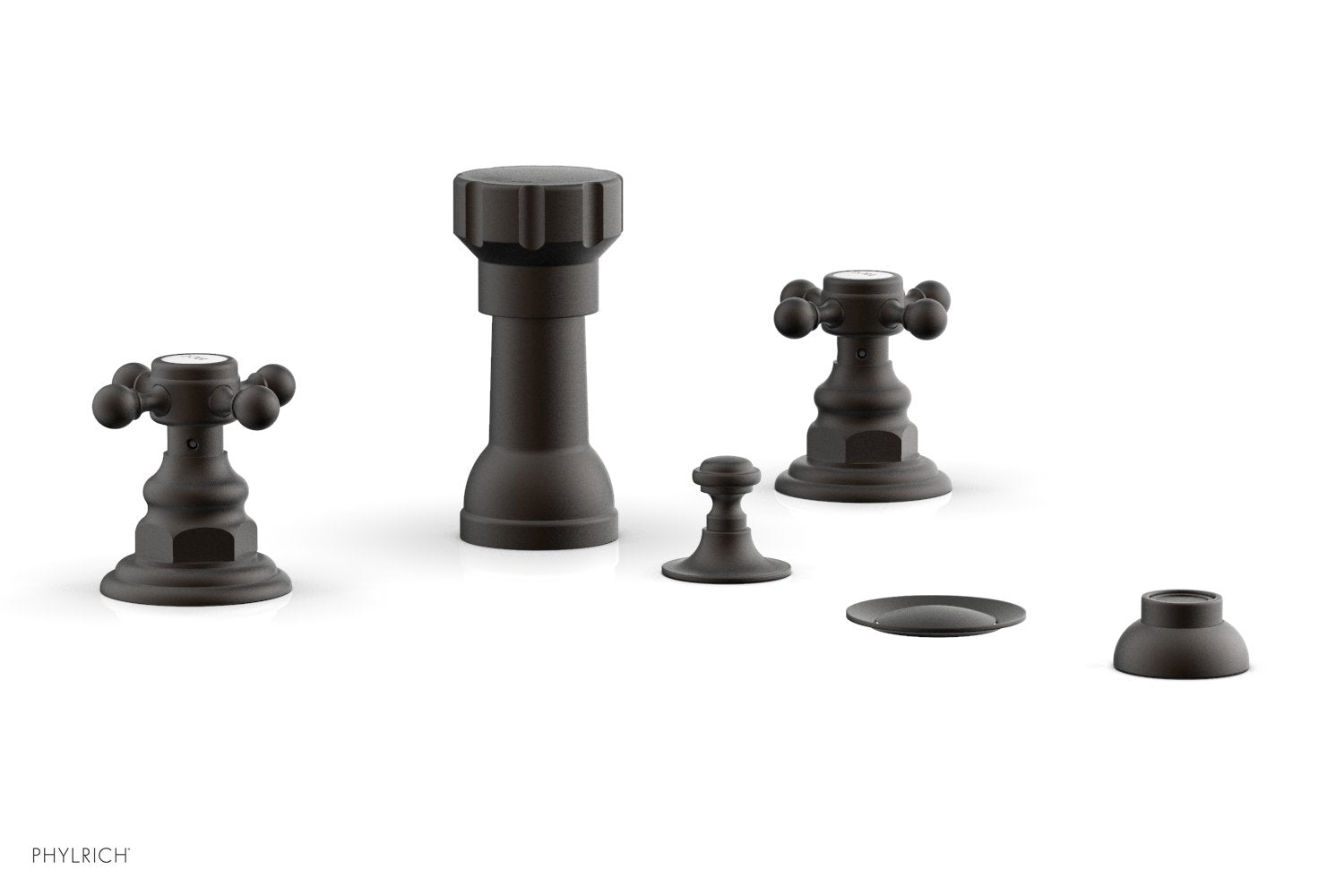 Phylrich HENRI Four Hole Bidet Set - Cross Handles