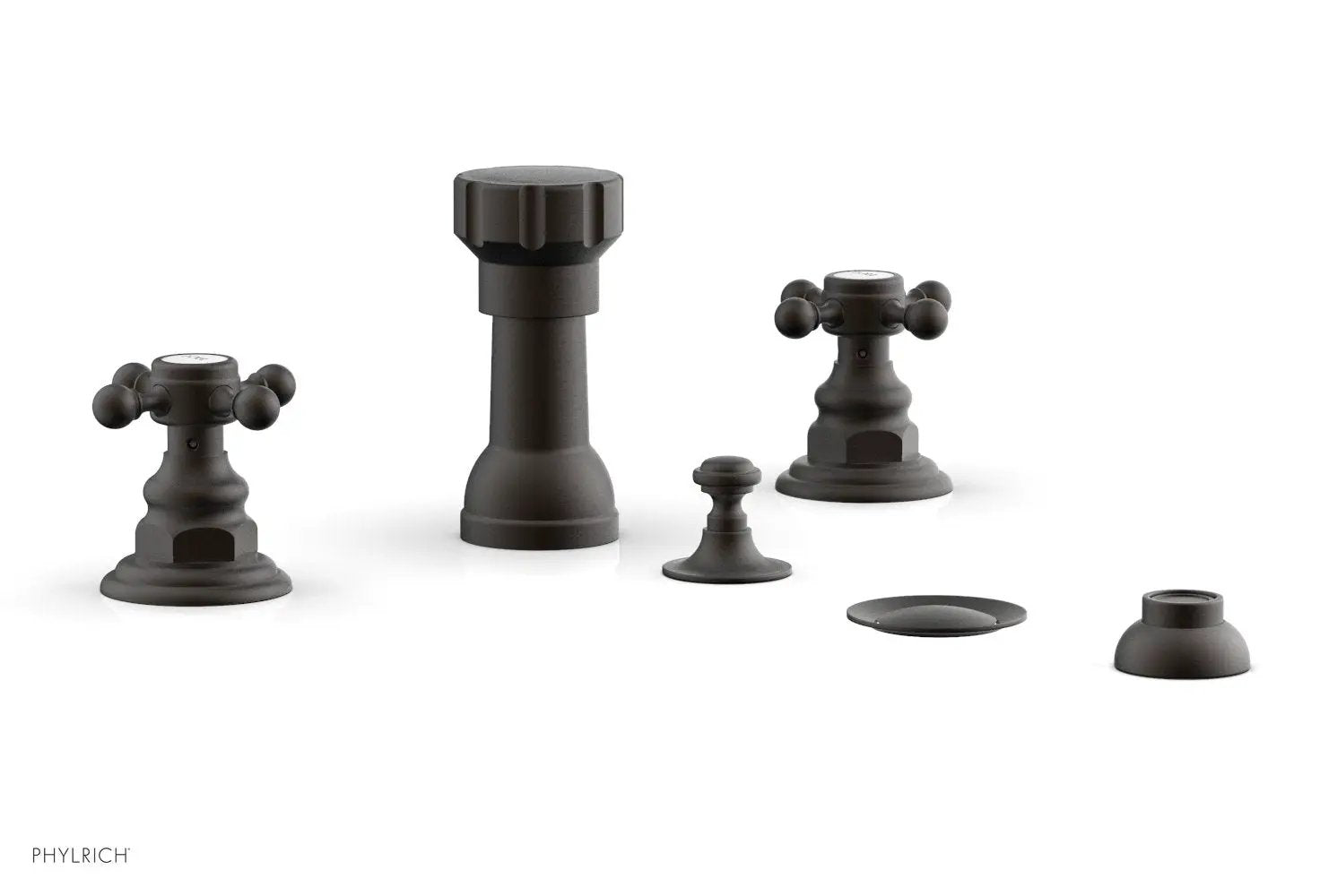 Phylrich HENRI Four Hole Bidet Set - Cross Handles by Phylrich