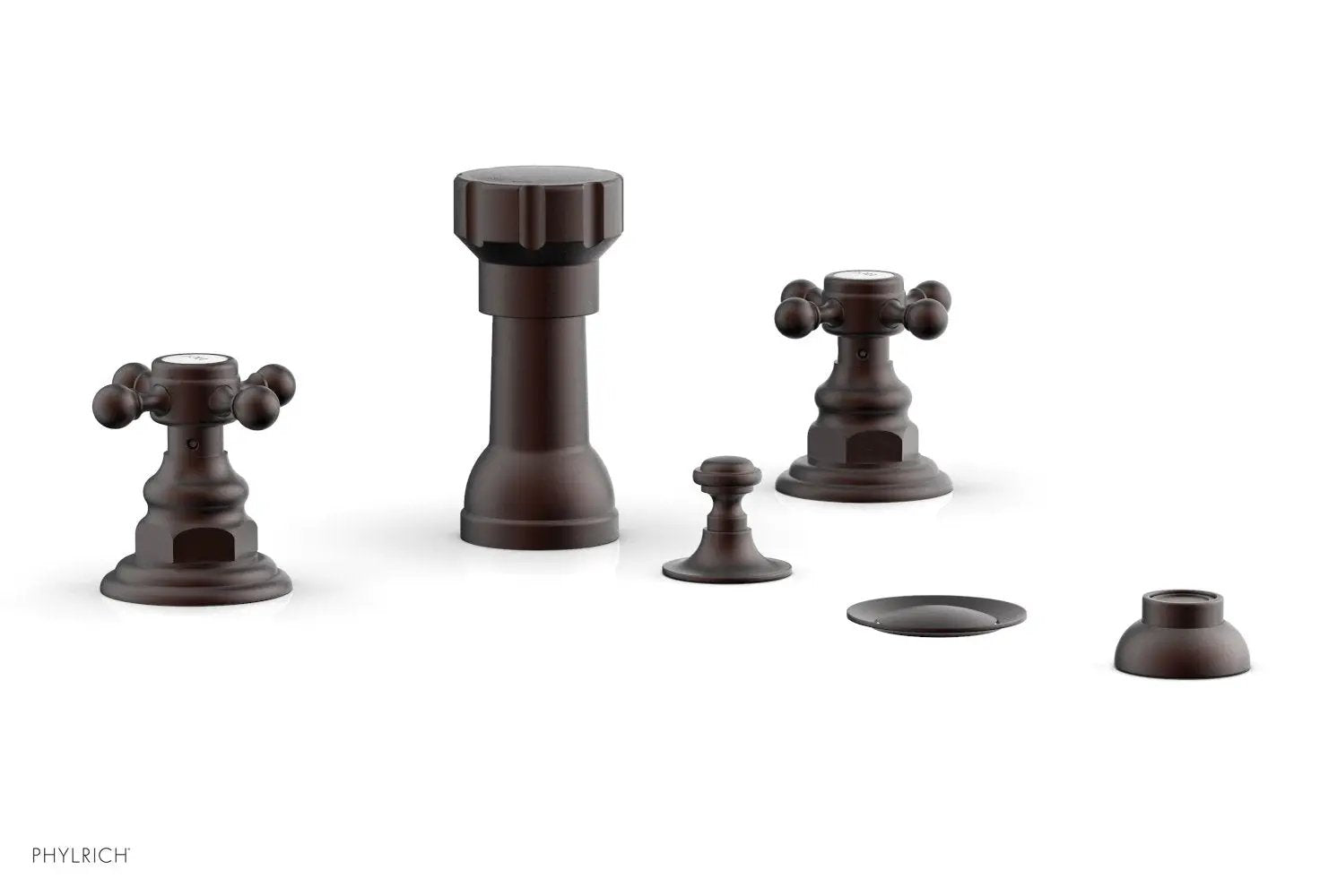Phylrich HENRI Four Hole Bidet Set - Cross Handles by Phylrich