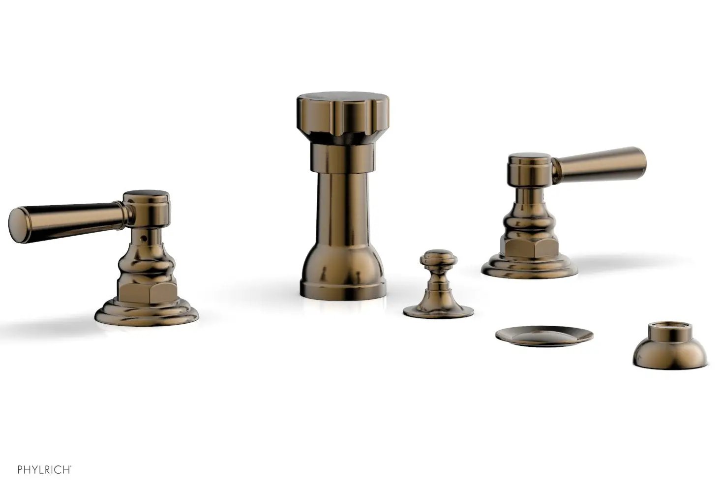 Phylrich HENRI Four Hole Bidet Set - Lever Handles by Phylrich