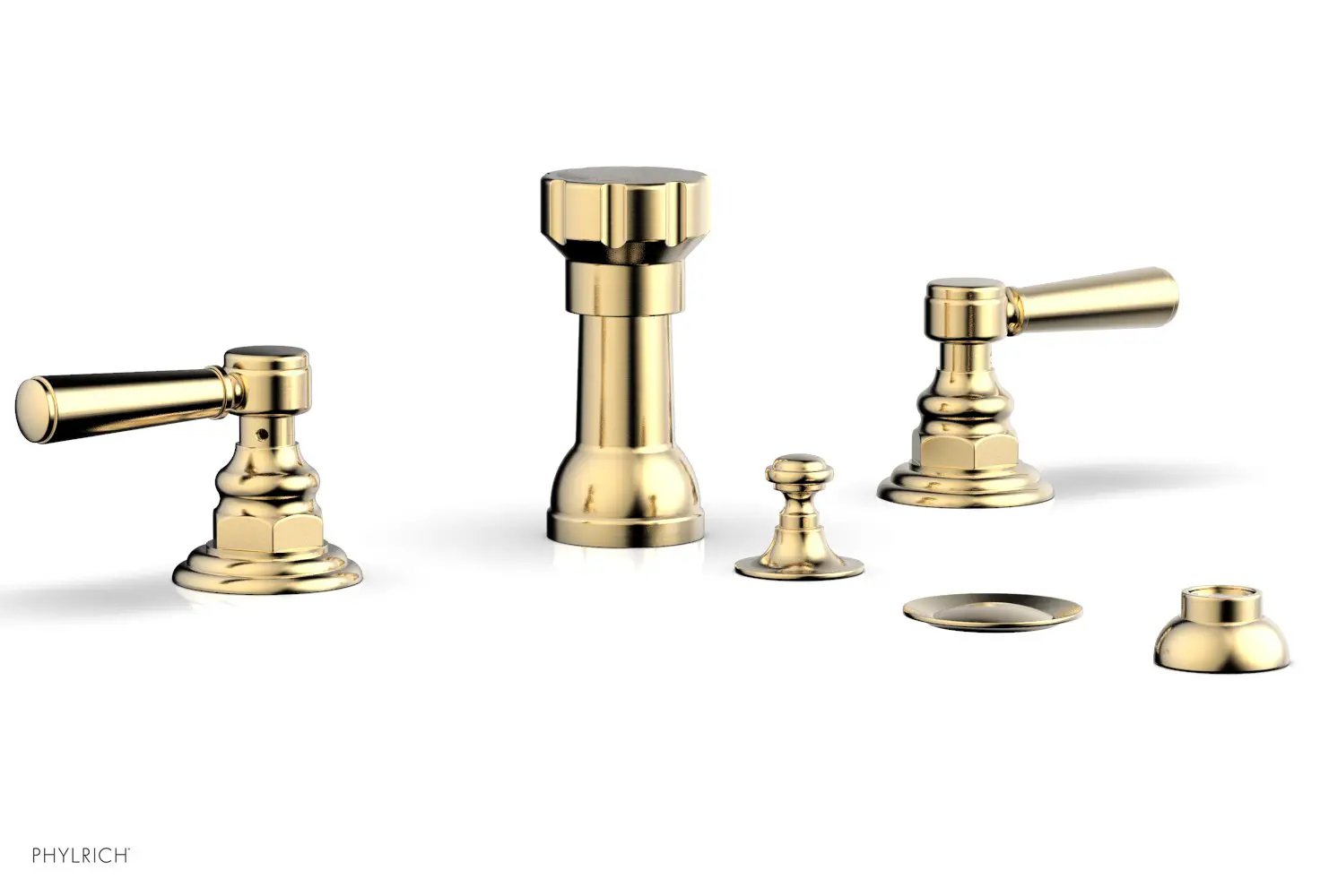 Phylrich HENRI Four Hole Bidet Set - Lever Handles by Phylrich