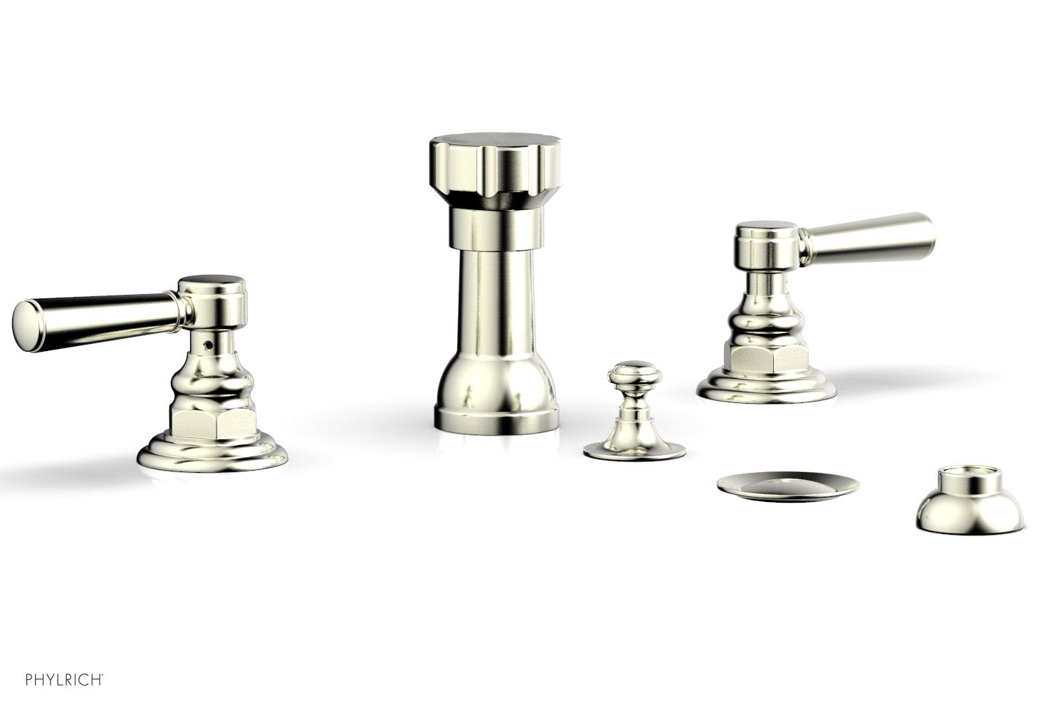 Phylrich HENRI Four Hole Bidet Set - Lever Handles