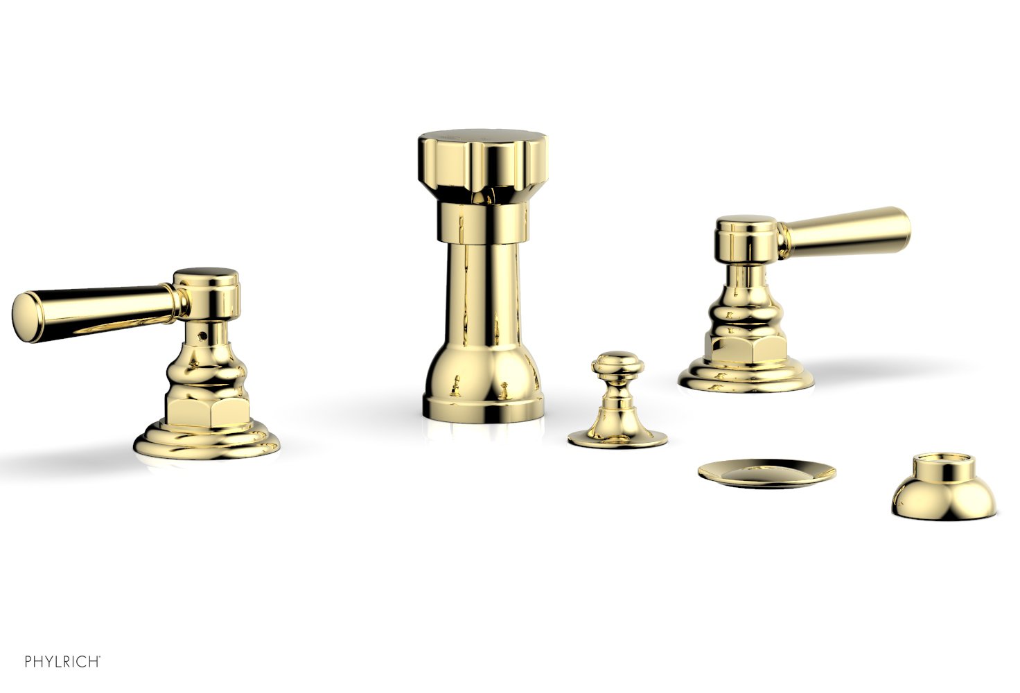 Phylrich HENRI Four Hole Bidet Set - Lever Handles
