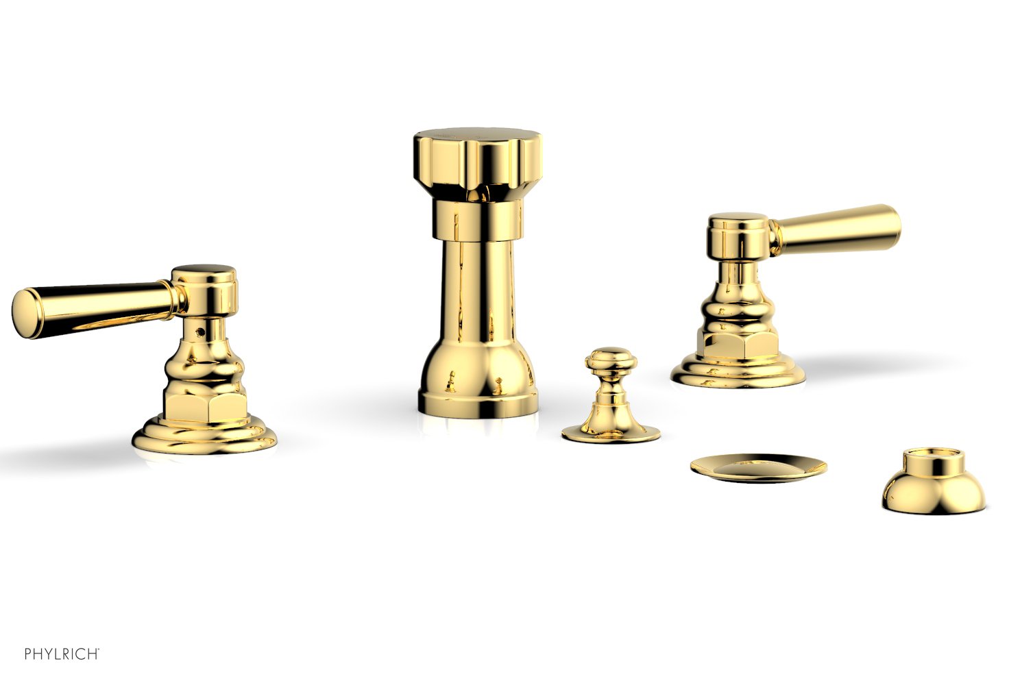 Phylrich HENRI Four Hole Bidet Set - Lever Handles