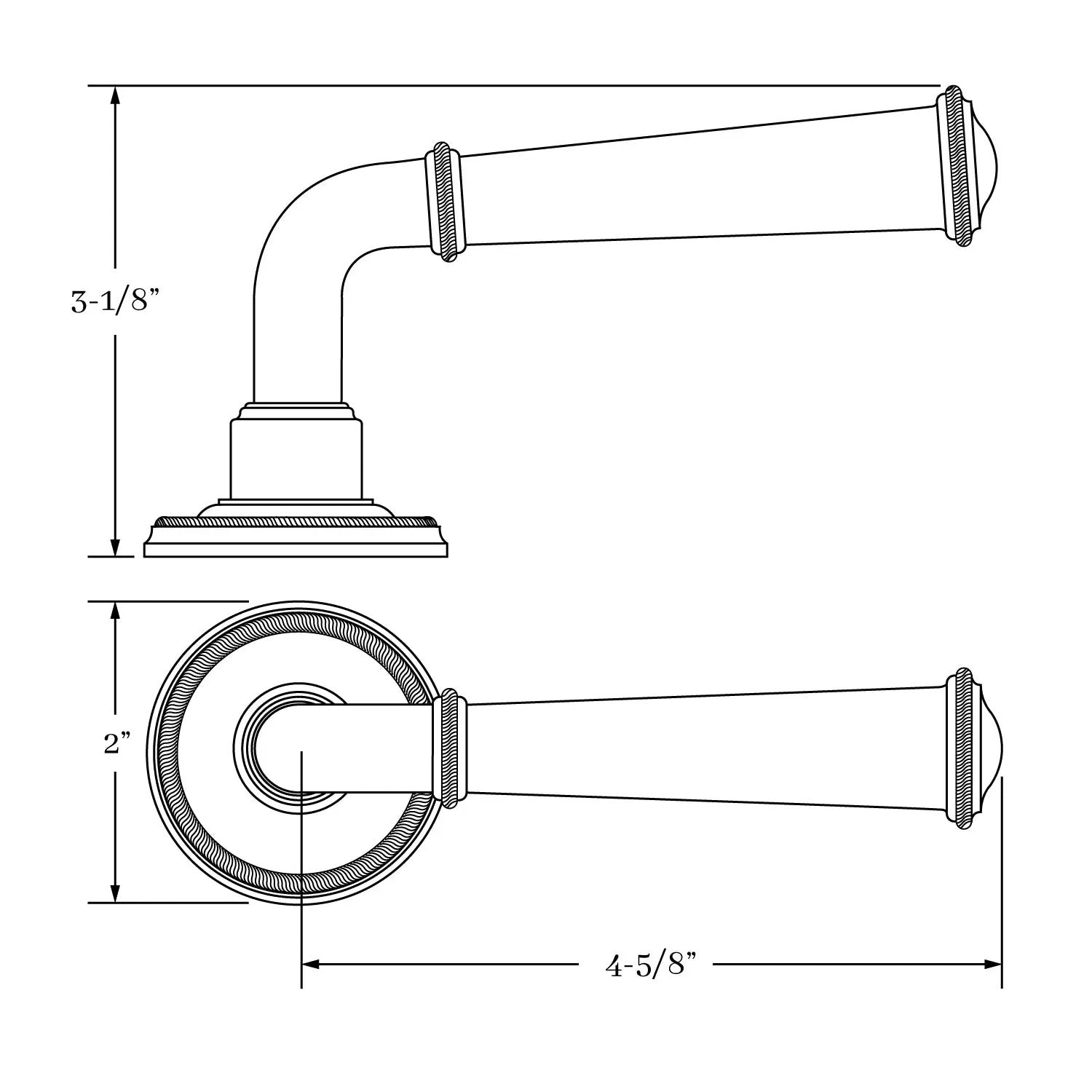 interior lever mortise set