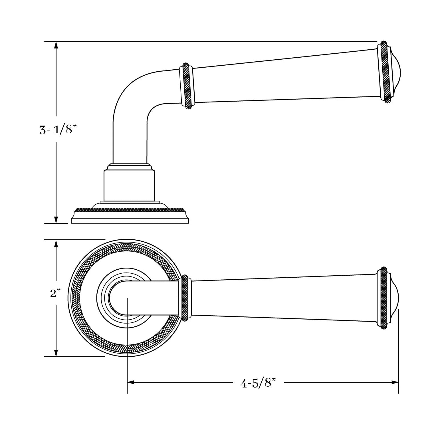 interior lever mortise set
