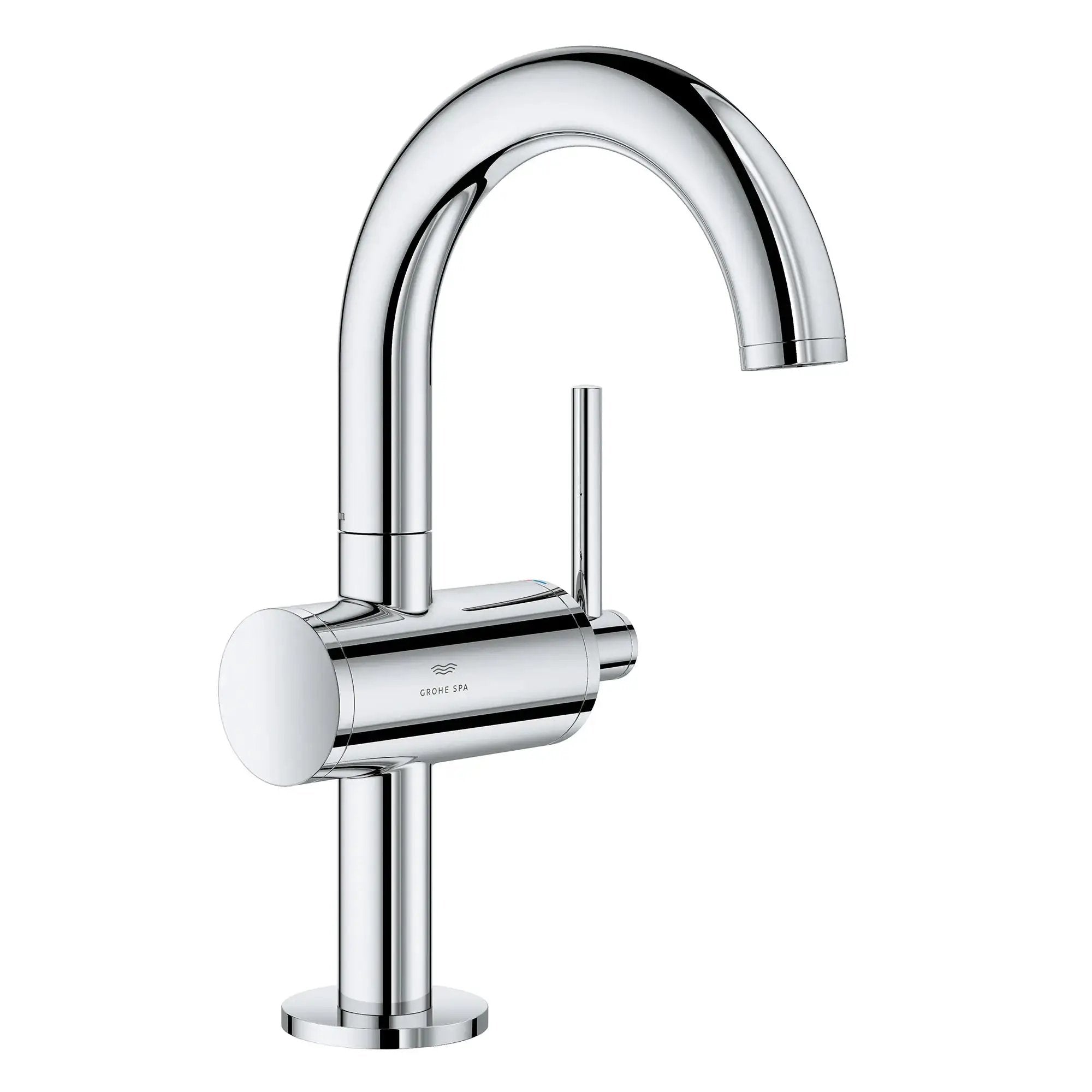chrome bathroom faucet