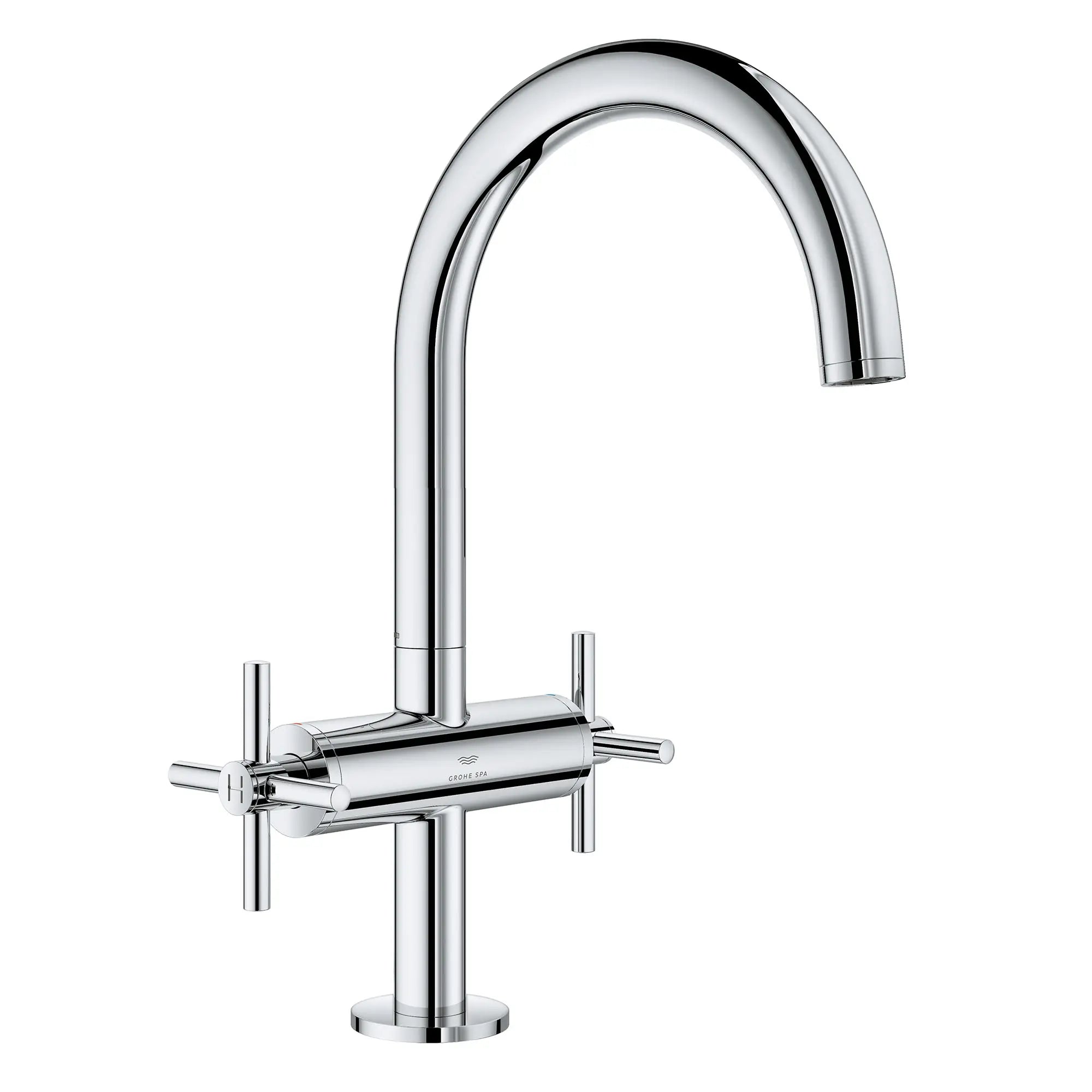 chrome bathroom faucet