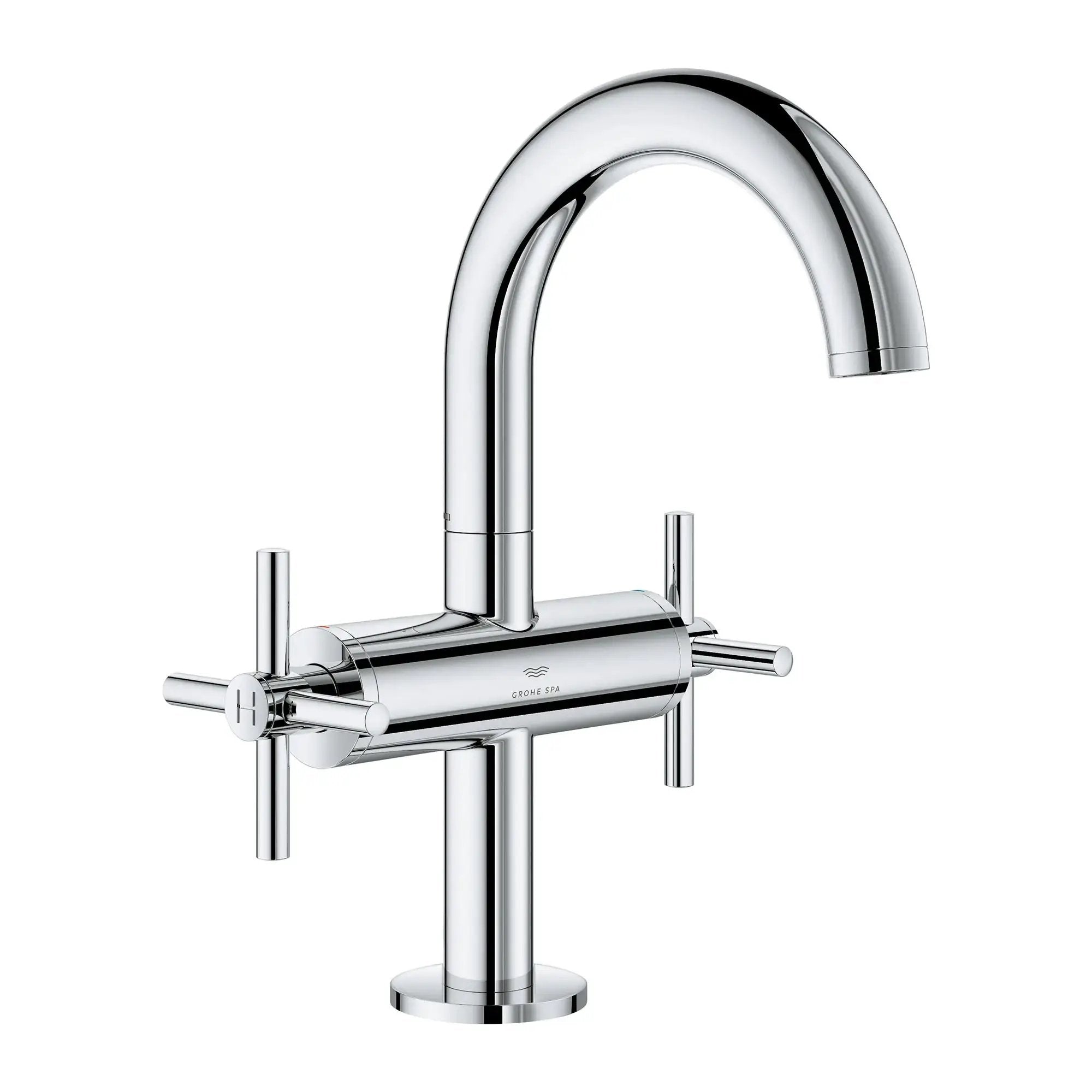 chrome bathroom faucet