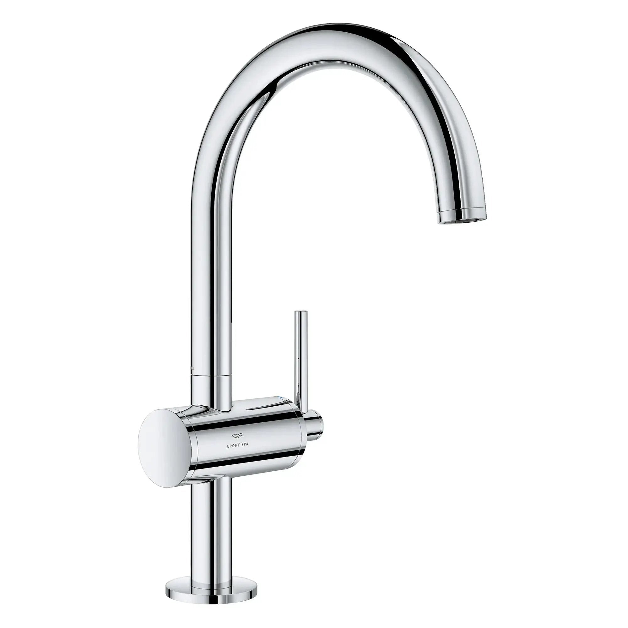 chrome bathroom faucet