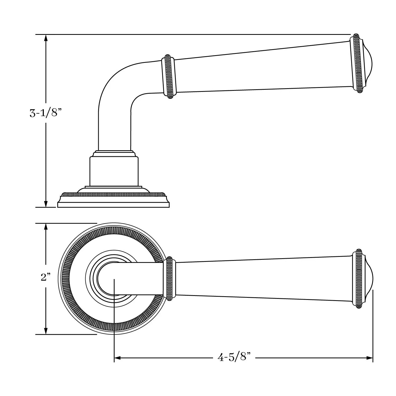 interior lever mortise set